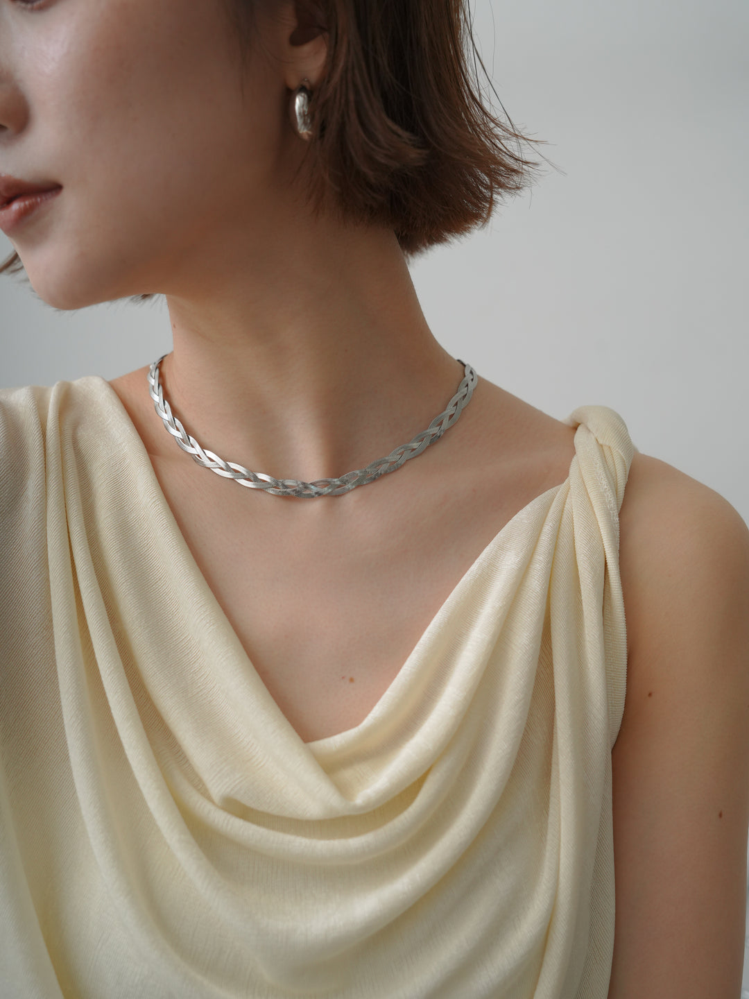 [SET]ショルダータックノースリーブオーバーTEE+選べるアクセセット(2set)
