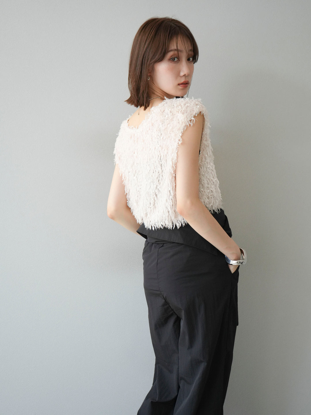 [予約]ナイロンジャンプスーツ/ブラック