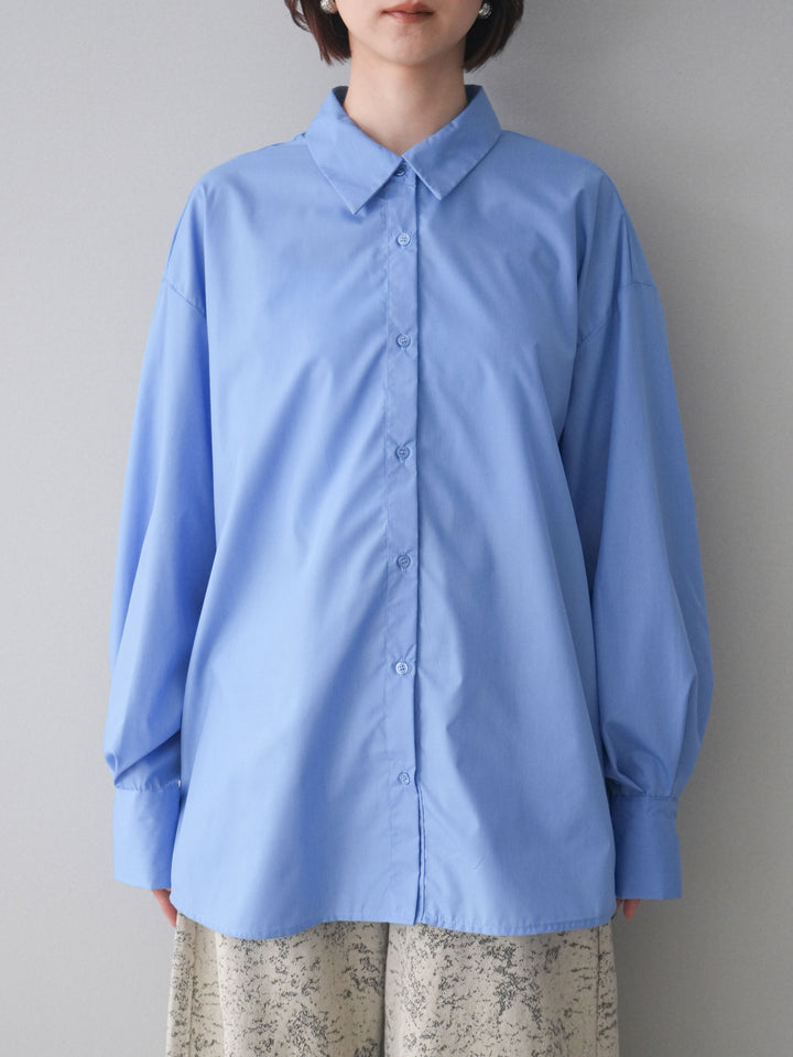 [予約]2wayベージックルーズシャツ/blue