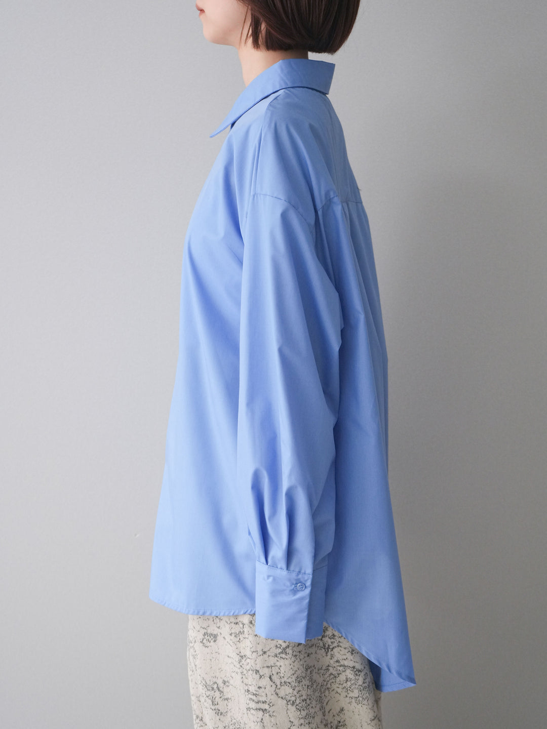 [予約]2wayベージックルーズシャツ/blue
