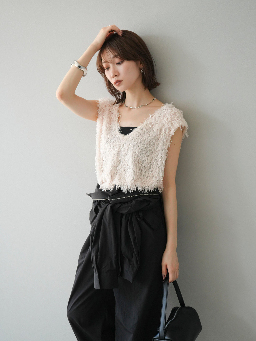 [予約]ナイロンジャンプスーツ/ブラック