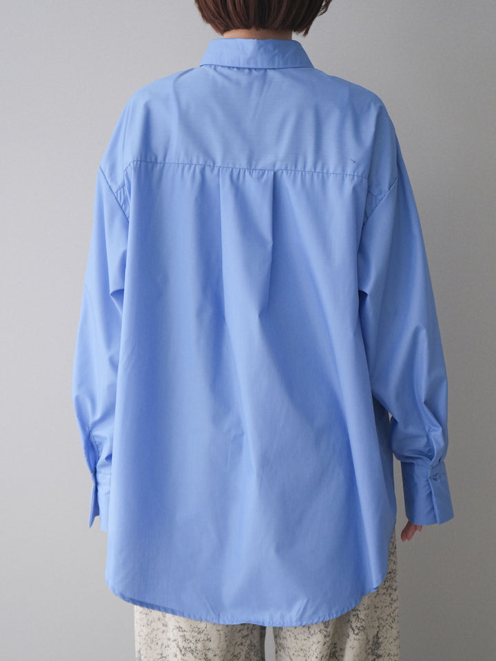 [予約]2wayベージックルーズシャツ/blue