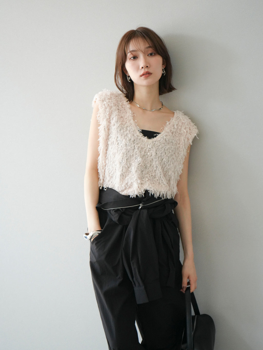 [予約]ナイロンジャンプスーツ/ブラック