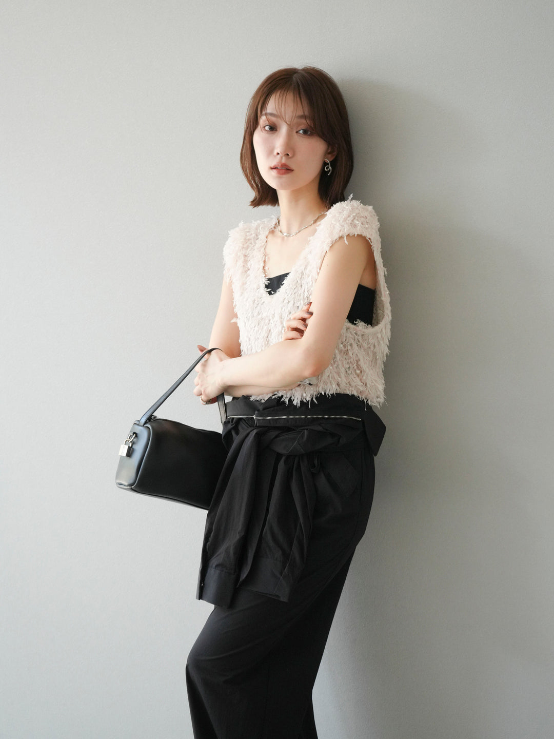 [予約]ナイロンジャンプスーツ/ブラック