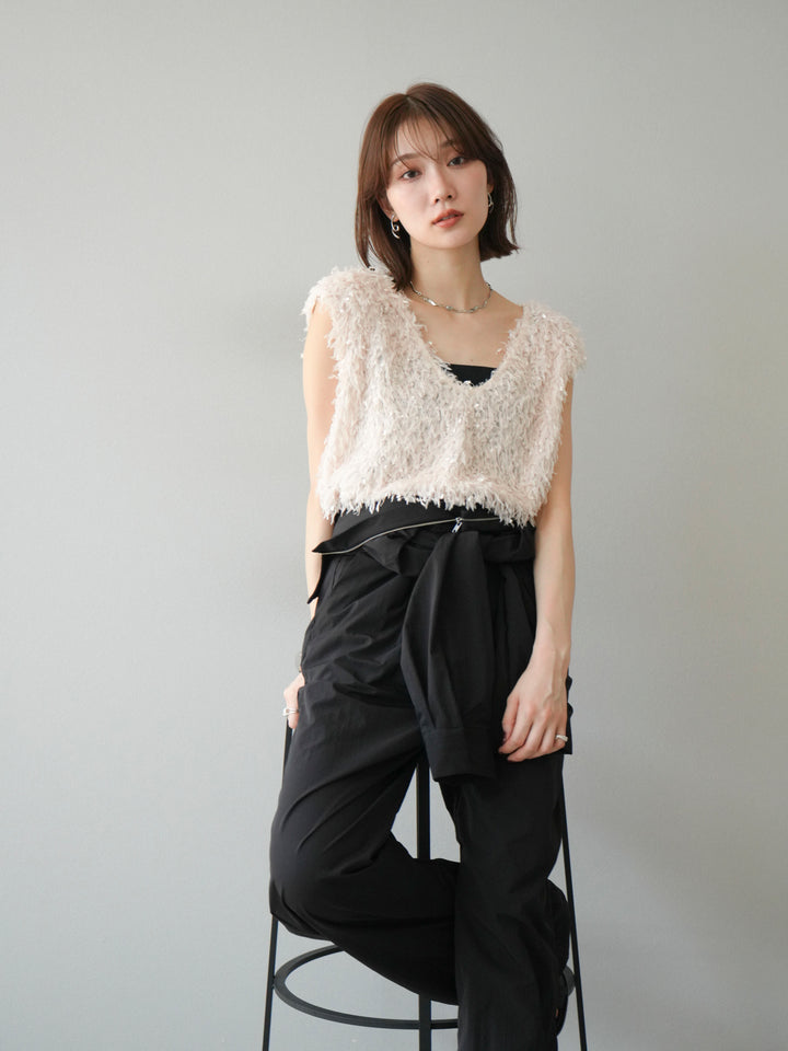 [予約]ナイロンジャンプスーツ/ブラック