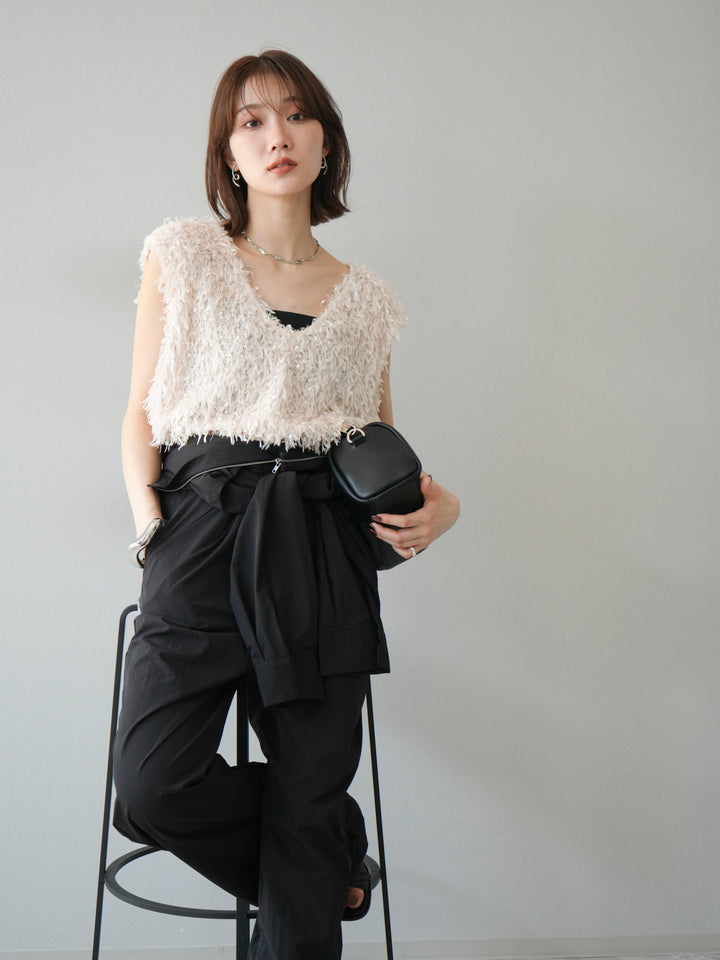 [予約]ナイロンジャンプスーツ/ブラック