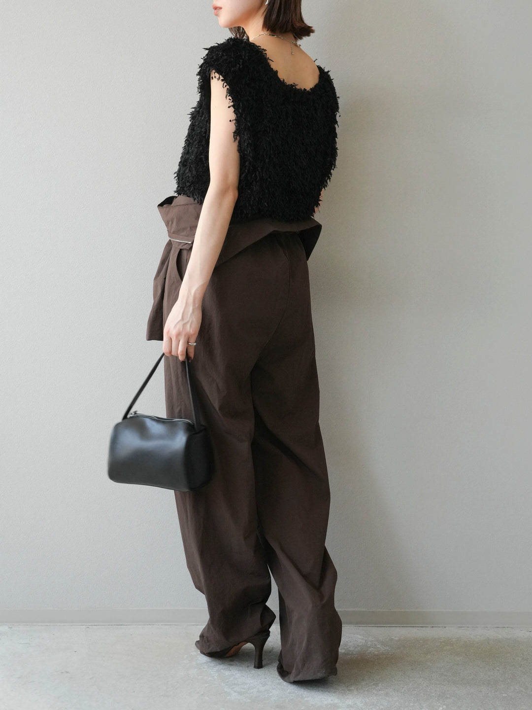 [予約]ナイロンジャンプスーツ/ブラウン