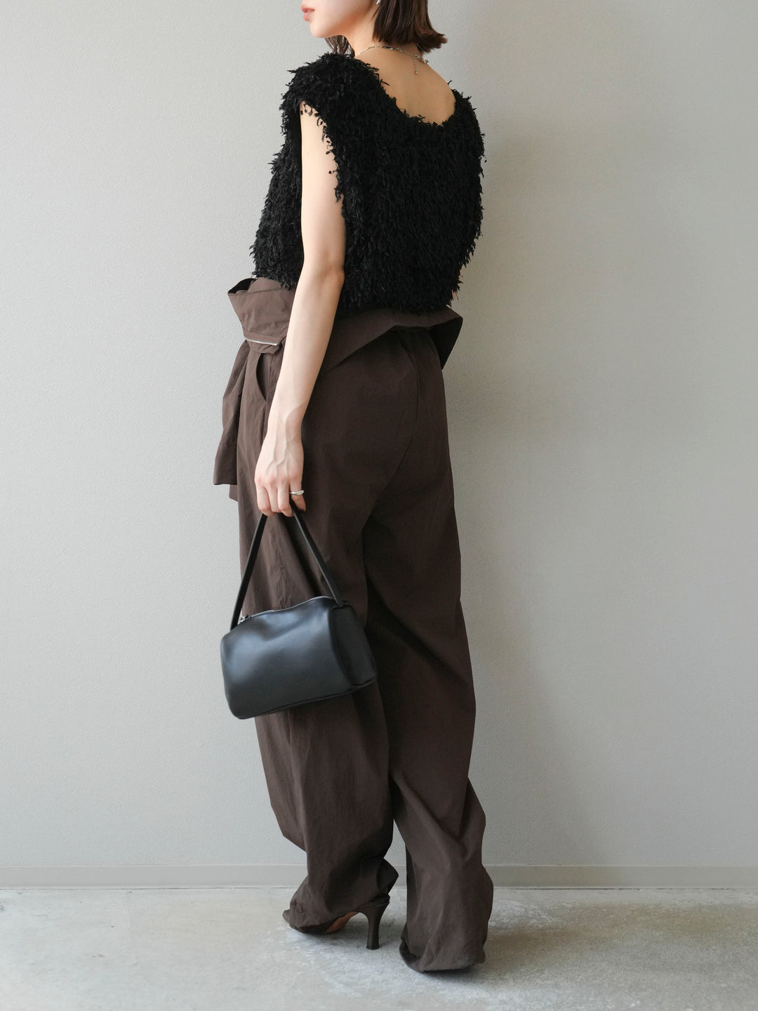 [予約]ナイロンジャンプスーツ/ブラウン