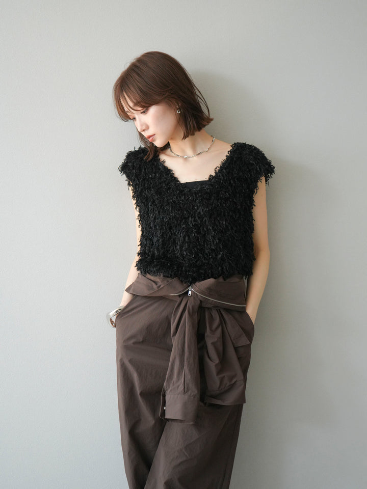 [予約]ナイロンジャンプスーツ/ブラウン