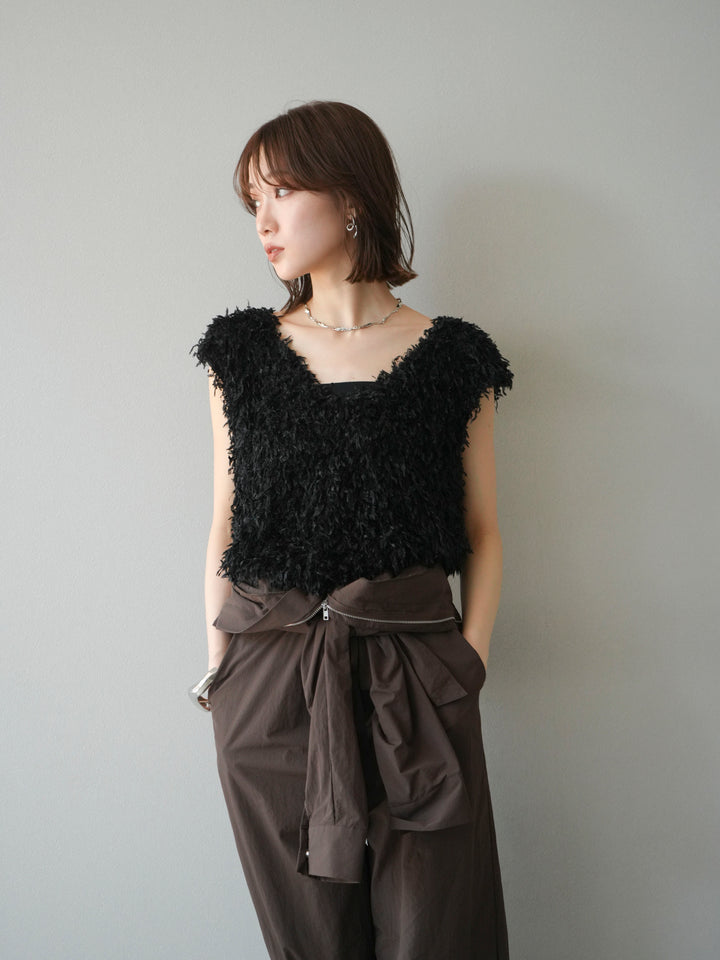 [予約]ナイロンジャンプスーツ/ブラウン