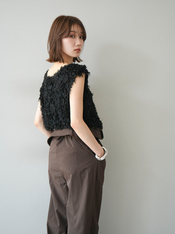 [予約]ナイロンジャンプスーツ/ブラウン