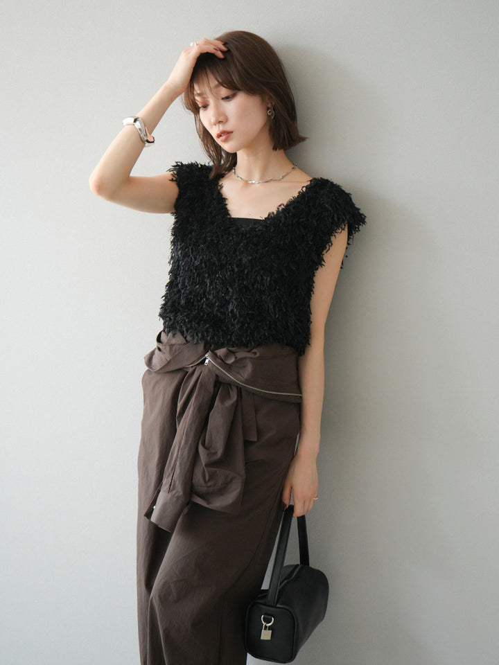 [予約]ナイロンジャンプスーツ/ブラウン