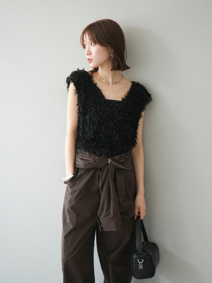 [予約]ナイロンジャンプスーツ/ブラウン