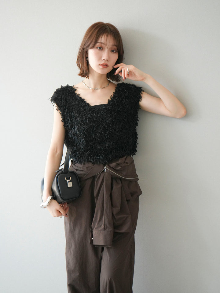 [予約]ナイロンジャンプスーツ/ブラウン