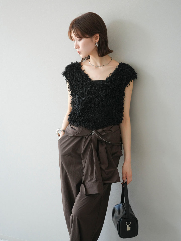 [予約]ナイロンジャンプスーツ/ブラウン