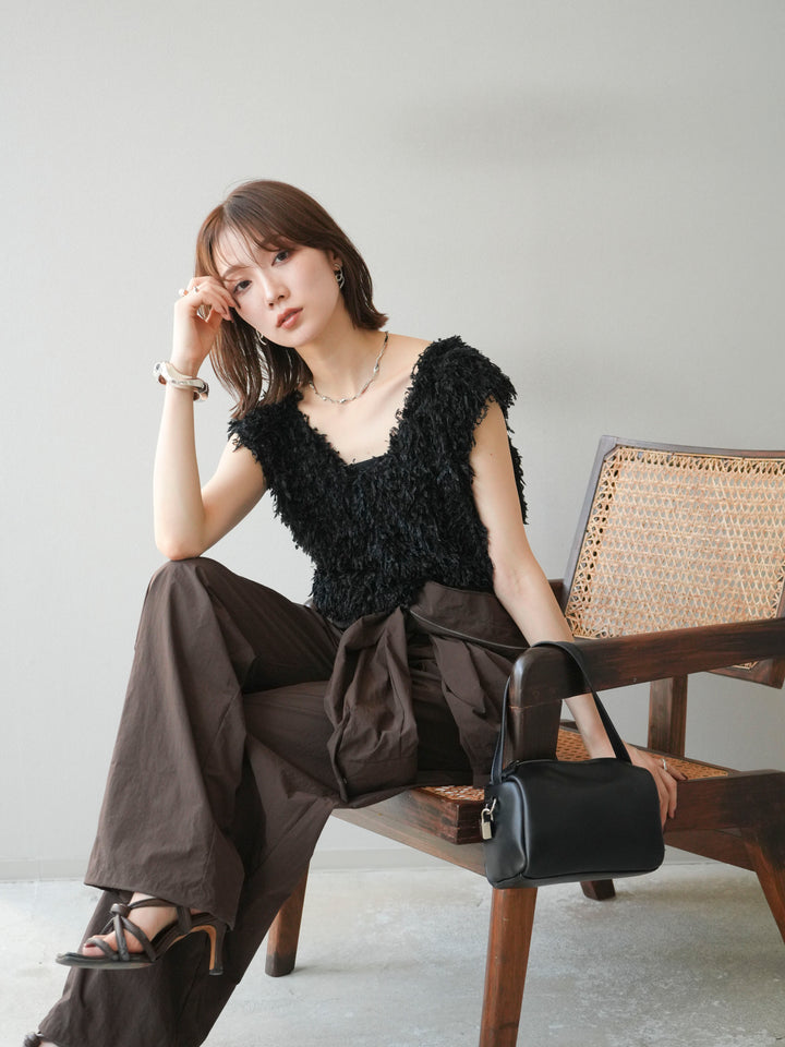 [予約]ナイロンジャンプスーツ/ブラウン