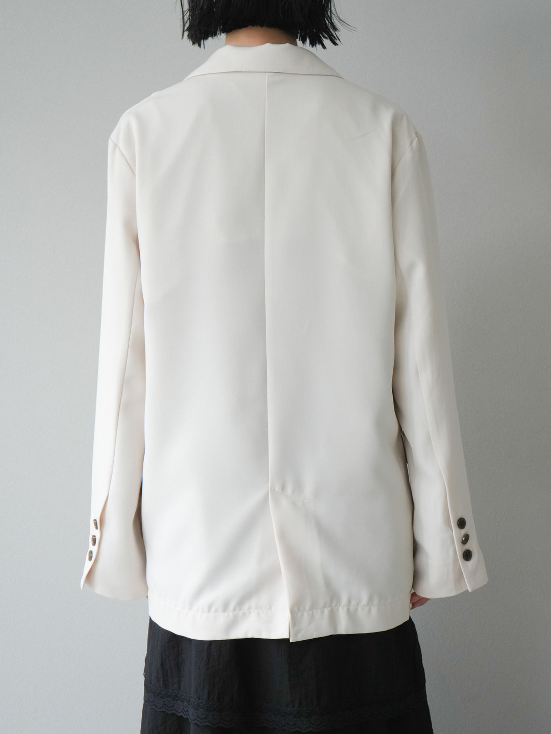 [予約]リネンタッチテーラードジャケット/アイボリー