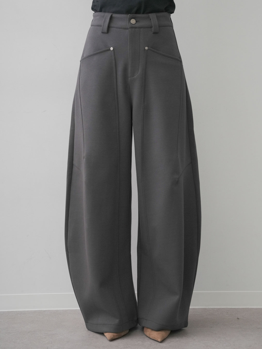 [予約]スウェットカーブパンツ/charcoal