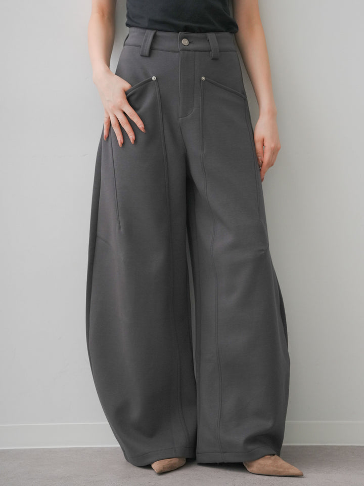 [予約]スウェットカーブパンツ/charcoal
