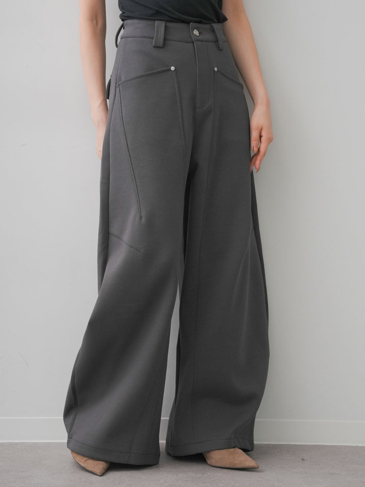 [予約]スウェットカーブパンツ/charcoal