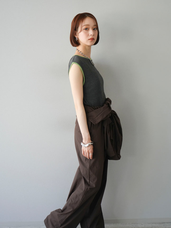 [予約]ナイロンジャンプスーツ/ブラウン