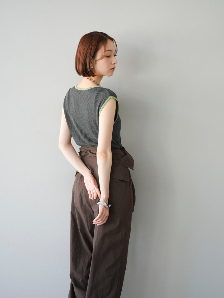 [予約]ナイロンジャンプスーツ/ブラウン