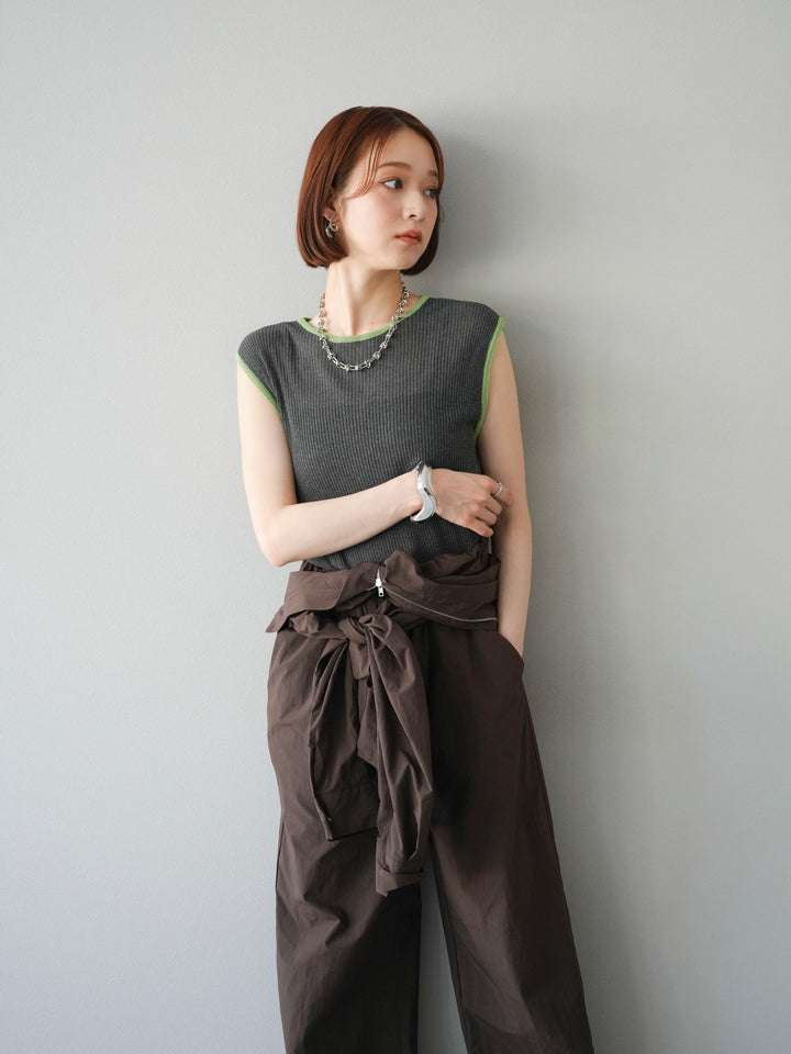 [予約]ナイロンジャンプスーツ/ブラウン