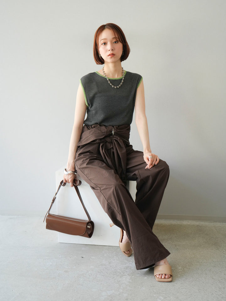 [予約]ナイロンジャンプスーツ/ブラウン