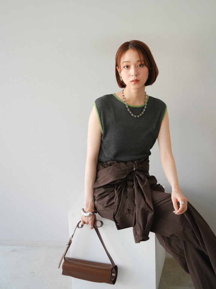 [予約]ナイロンジャンプスーツ/ブラウン