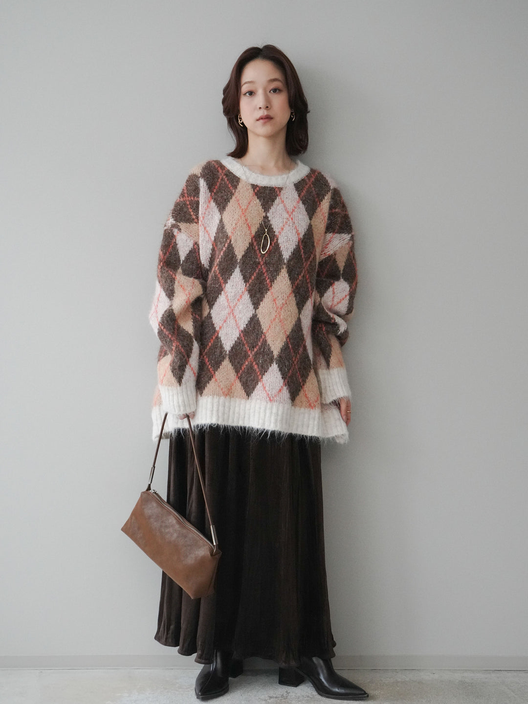 [予約]ワッシャーベロアプリーツスカート/black