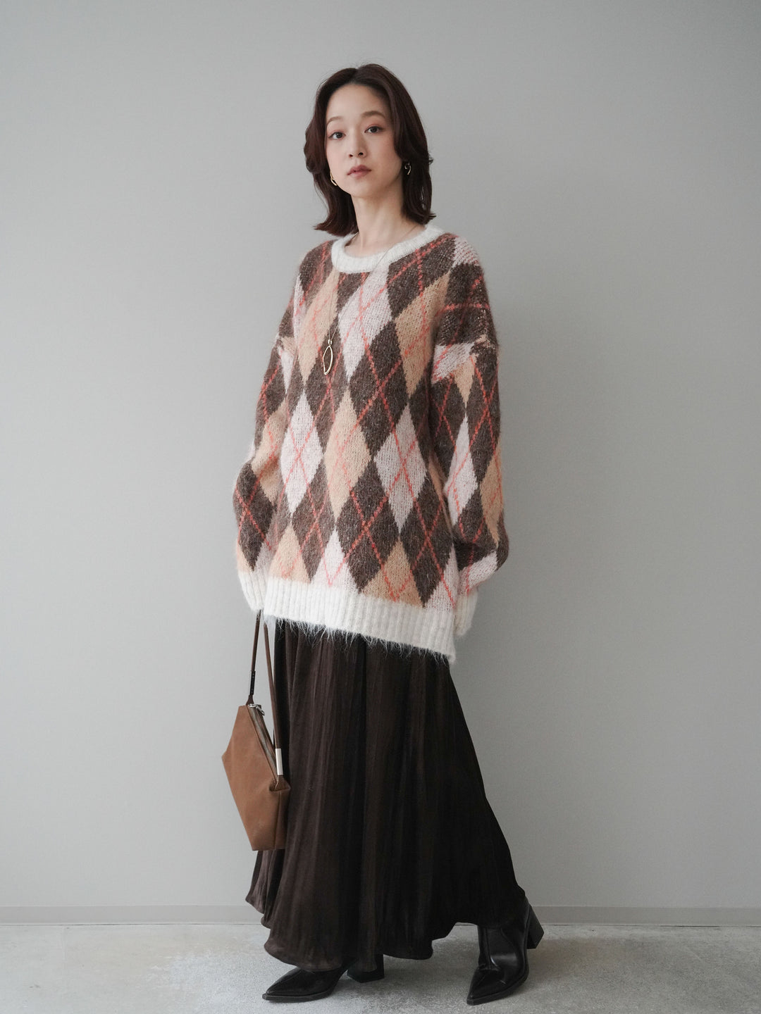 [予約]ワッシャーベロアプリーツスカート/black