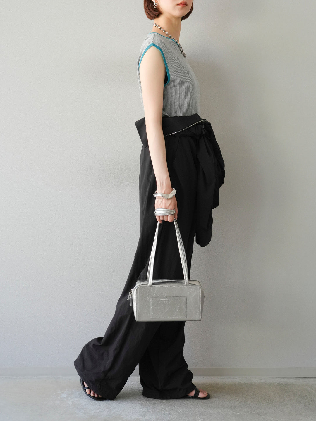 [予約]ナイロンジャンプスーツ/ブラック