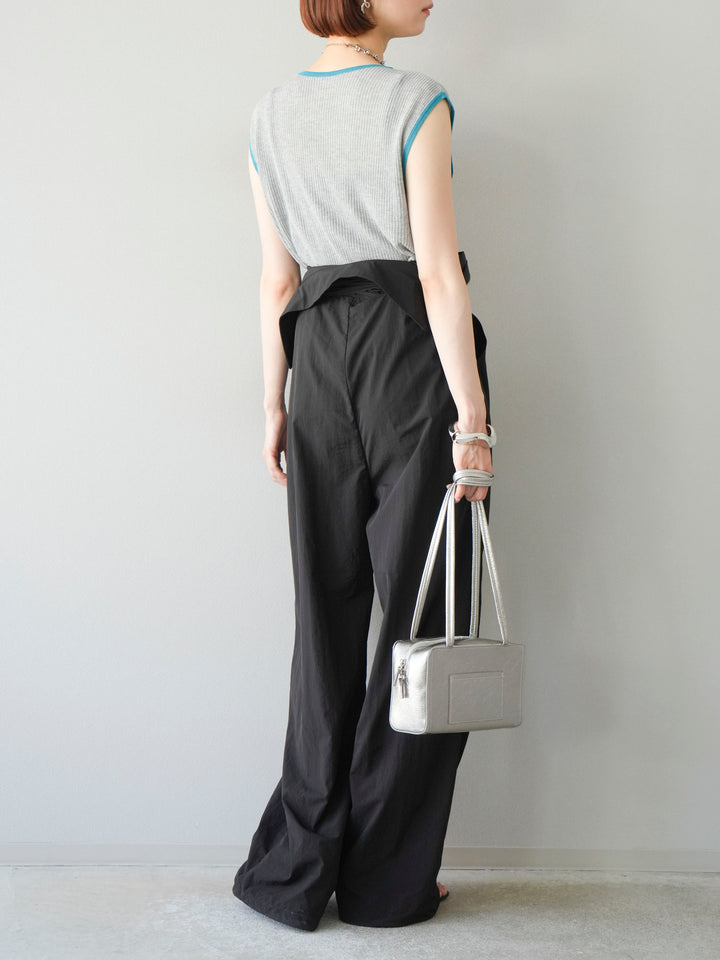 [予約]ナイロンジャンプスーツ/ブラック