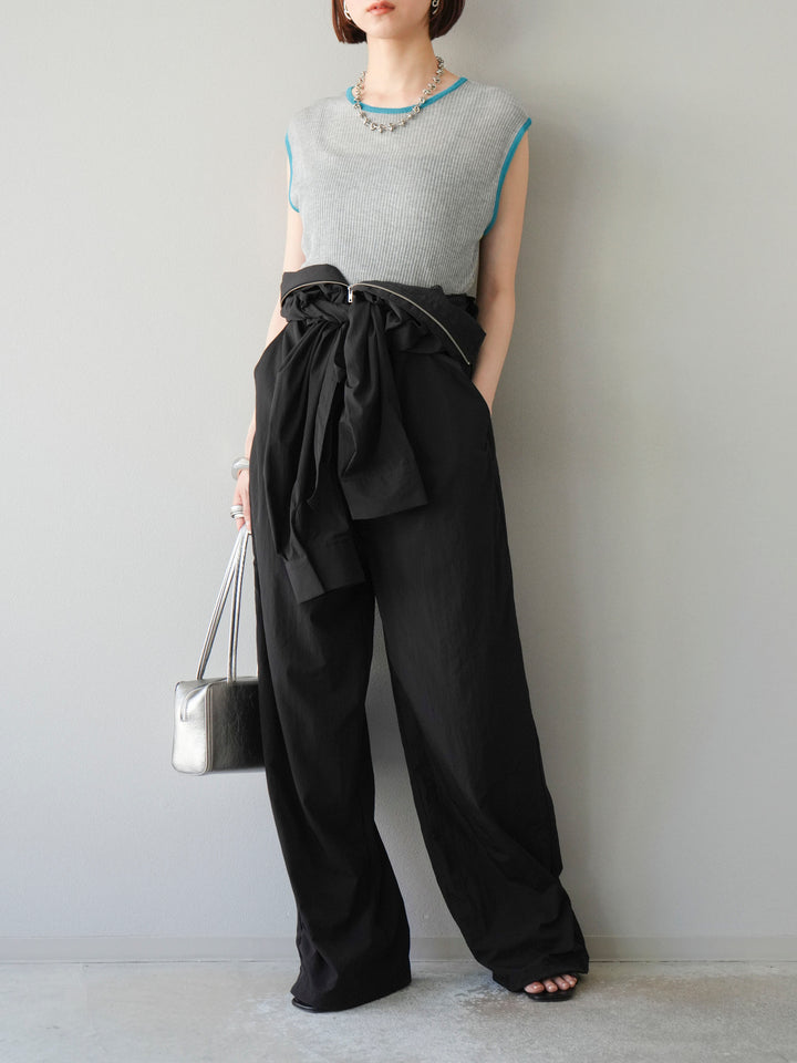 [予約]ナイロンジャンプスーツ/ブラック