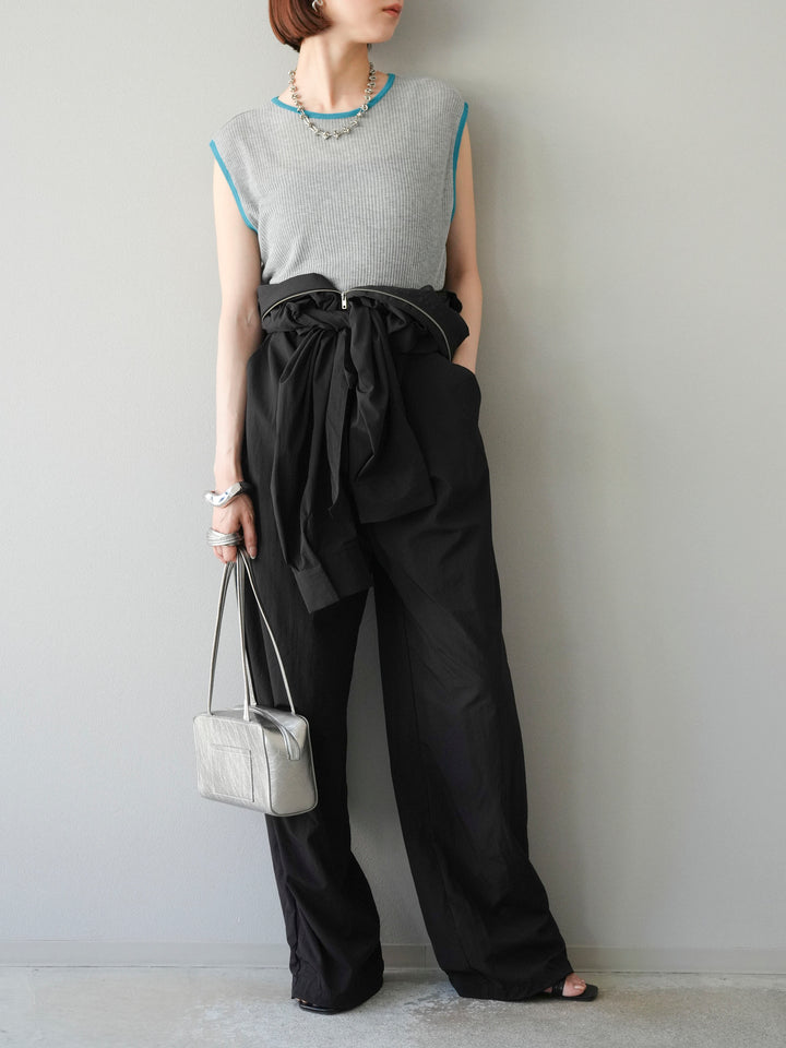 [予約]ナイロンジャンプスーツ/ブラック