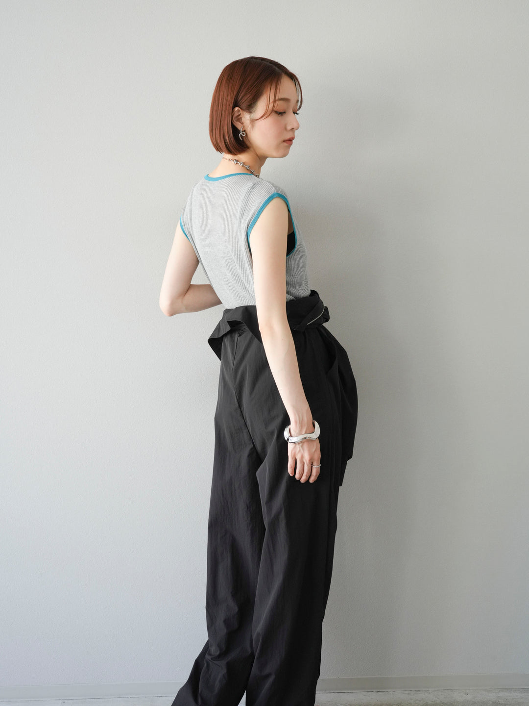 [予約]ナイロンジャンプスーツ/ブラック