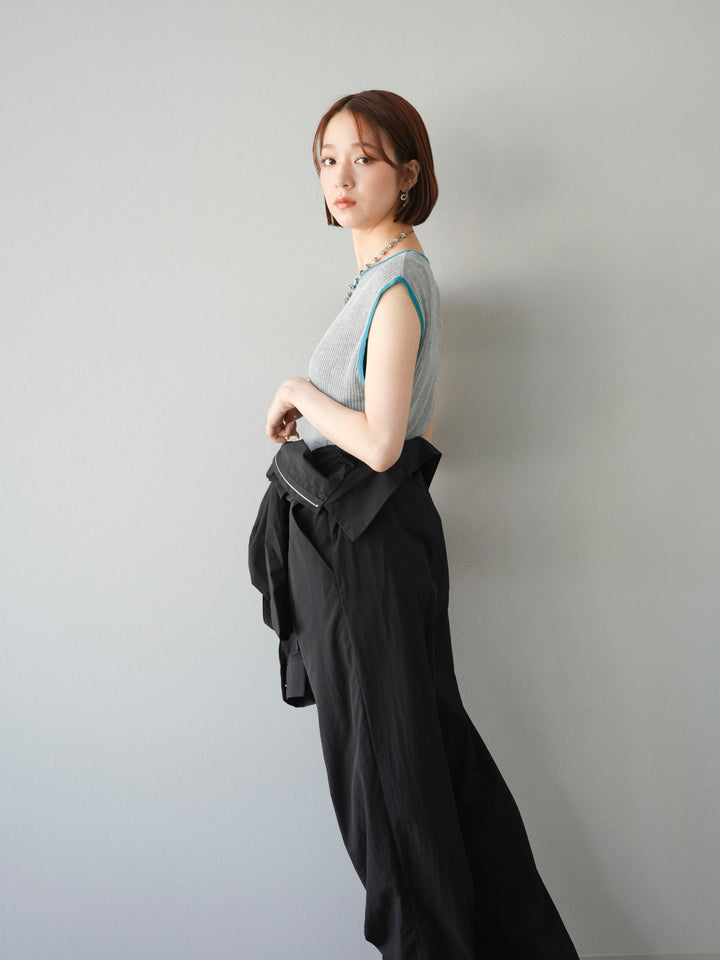 [予約]ナイロンジャンプスーツ/ブラック