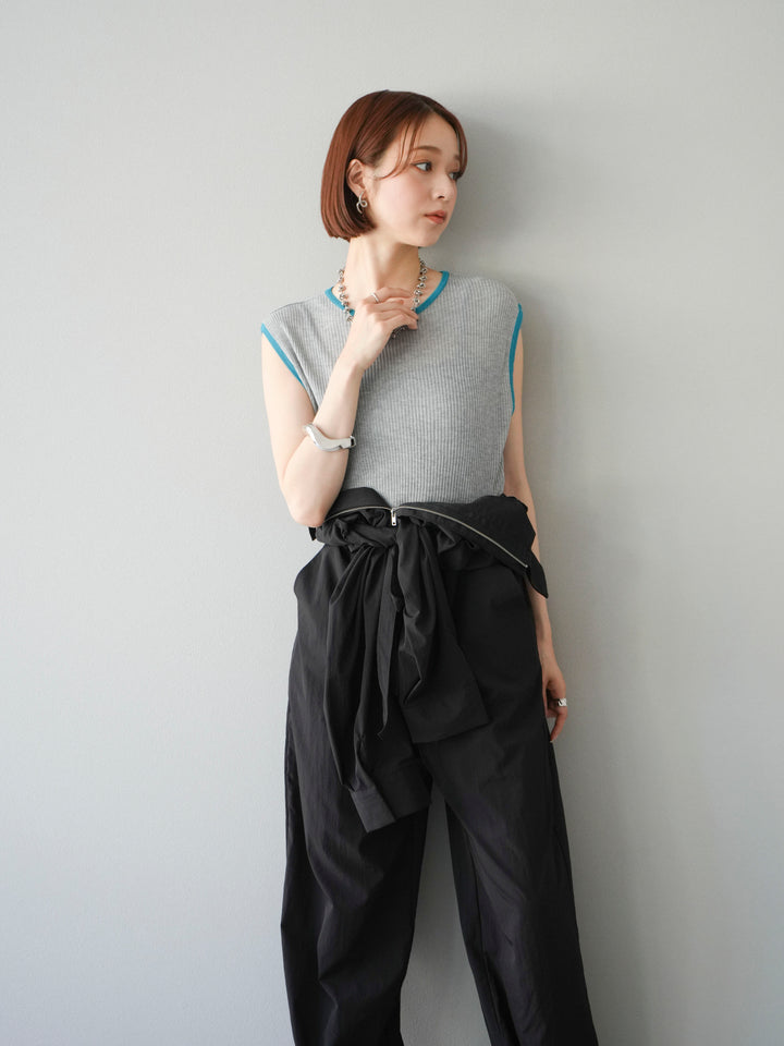 [予約]ナイロンジャンプスーツ/ブラック