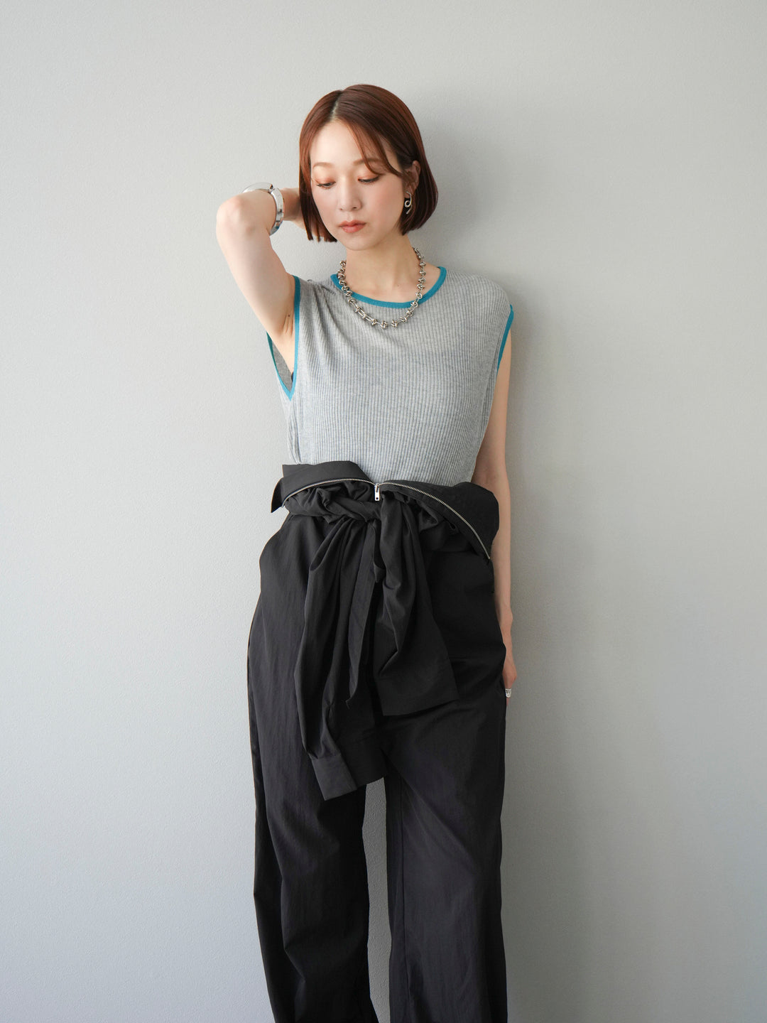 [予約]ナイロンジャンプスーツ/ブラック