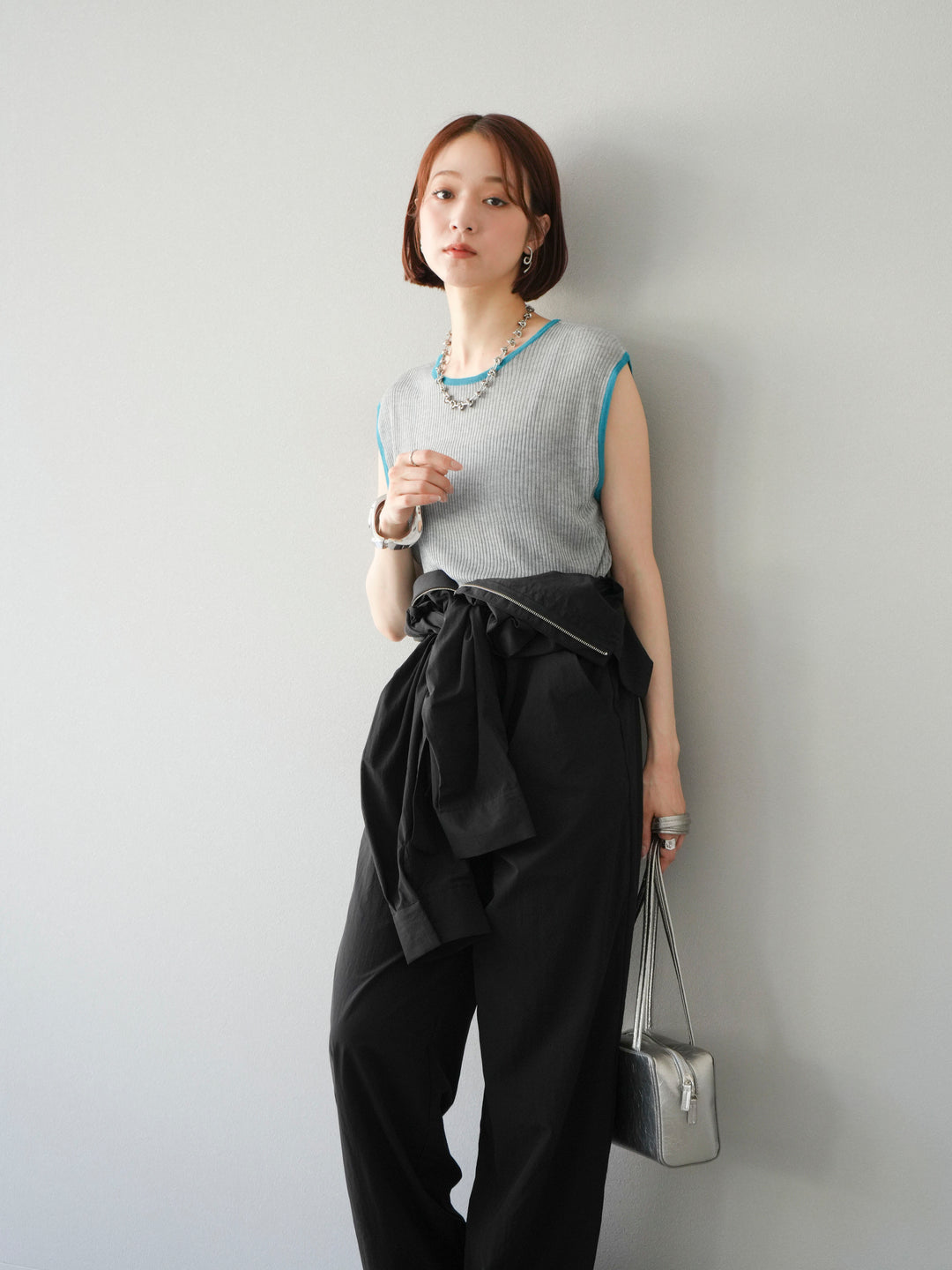 [予約]ナイロンジャンプスーツ/ブラック