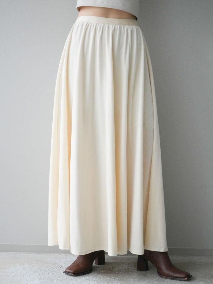 [予約]ベロアフレアスカート/off