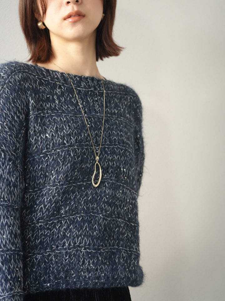 [予約]ドロップモチーフロングネックレス/gold