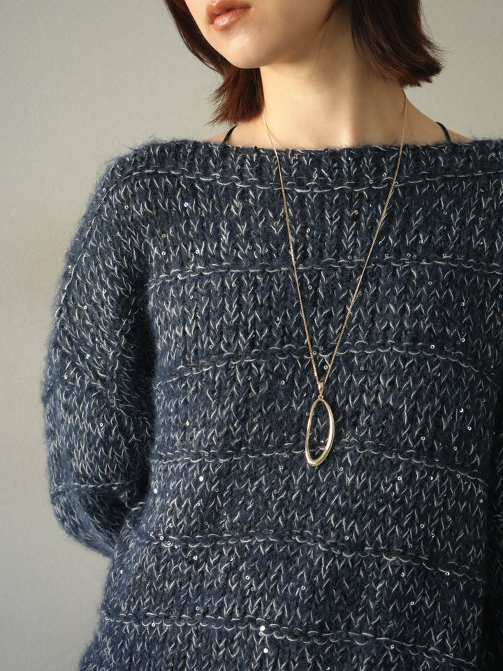 [予約]ドロップモチーフロングネックレス/gold