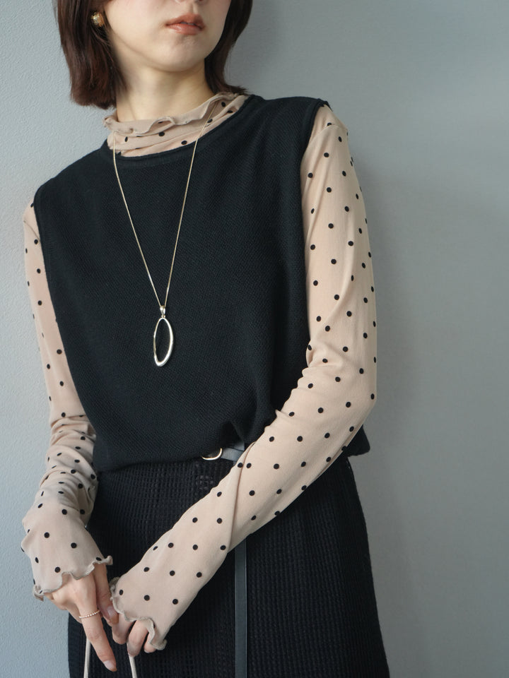 [予約]ドロップモチーフロングネックレス/gold