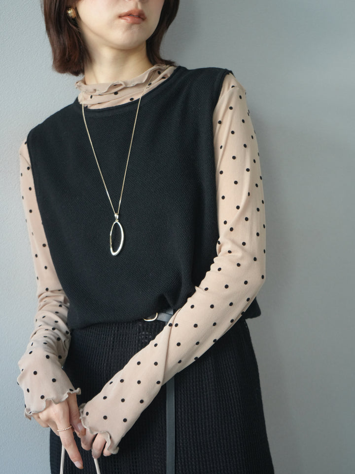 [予約]ドロップモチーフロングネックレス/gold