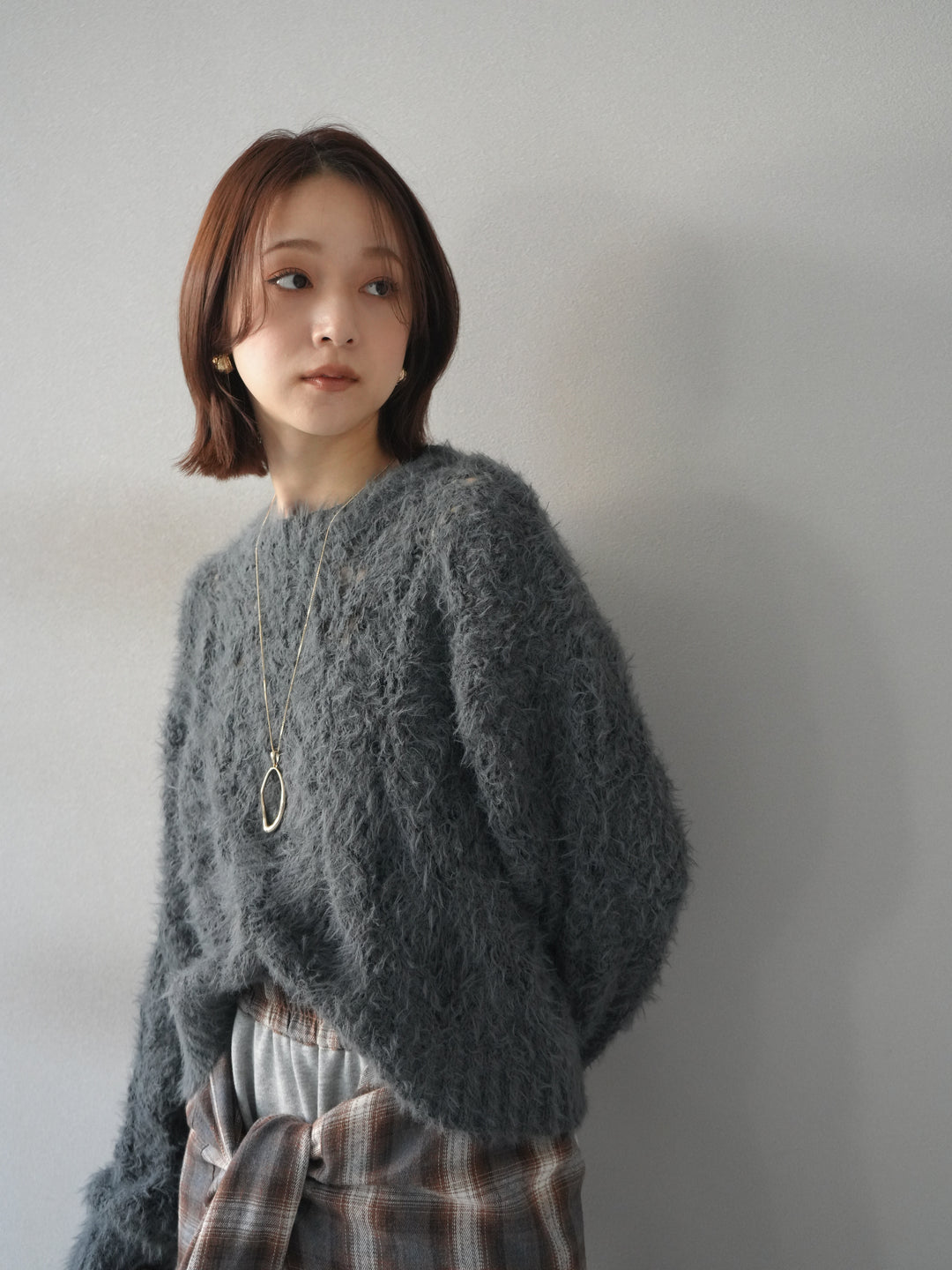 [予約]ドロップモチーフロングネックレス/gold