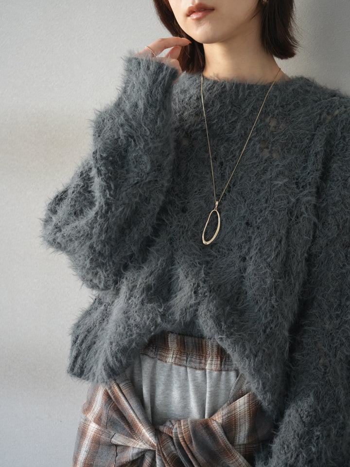 [予約]ドロップモチーフロングネックレス/gold