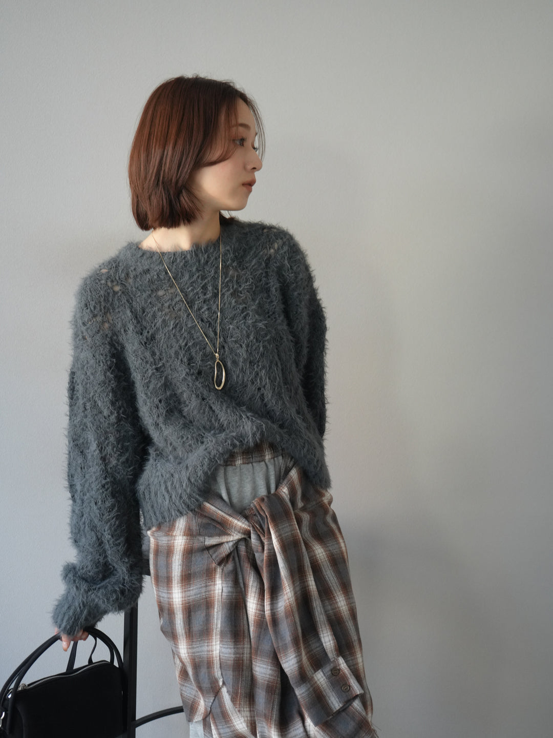 [予約]ドロップモチーフロングネックレス/gold