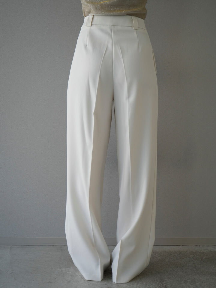 [Pre-order] 3-pleat wide pants/ivory