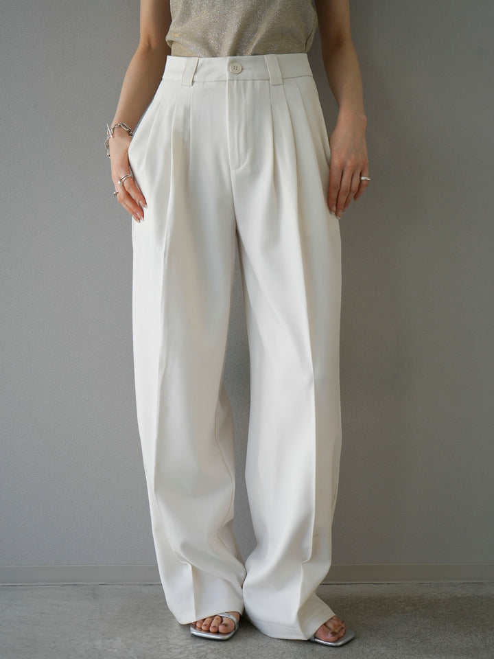 [Pre-order] 3-pleat wide pants/ivory